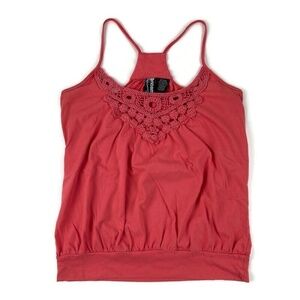 Weavers Womens Tank Top Knit Pink Small